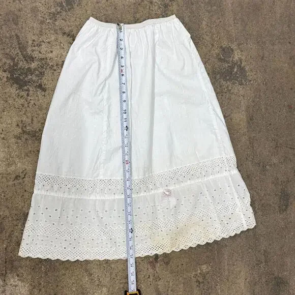50s Vintage Loomcraft White Cotton Petticoat Slip - Picture 5 of 6